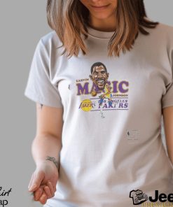 Original magic Johnson Los Angeles Lakers Caricature Vintage Crew shirt