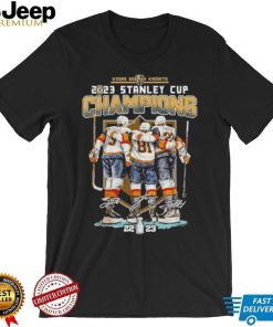 Original vegas Golden Knights 2023 Stanley Cup champions signatures shirt