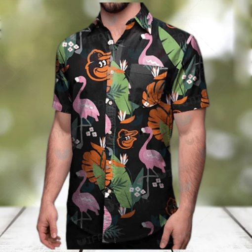 Orioles And Flamingo Hawaiian Shirt