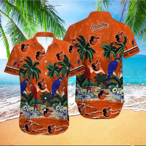 Orioles Tropical Sea And Parrots Hawaiian Shirt – Orioles Hawaiian Shirt