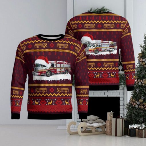 Ottawa Fire Services Christmas Ugly Sweater 3D