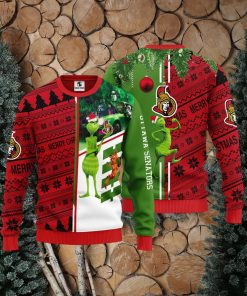 Ottawa Senators Grinch & Scooby doo Christmas Ugly Sweater