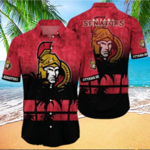 Ottawa Senators NHL Logo Coconut Tropical Hawaiian Shirt Beach Gift For Fans