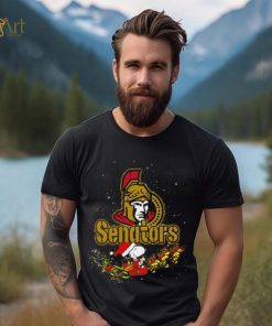 Ottawa Senators NHL Santa Snoopy and Woodstock Christmas Shirt