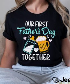 Our First Fathers Day Father and Baby Shirt