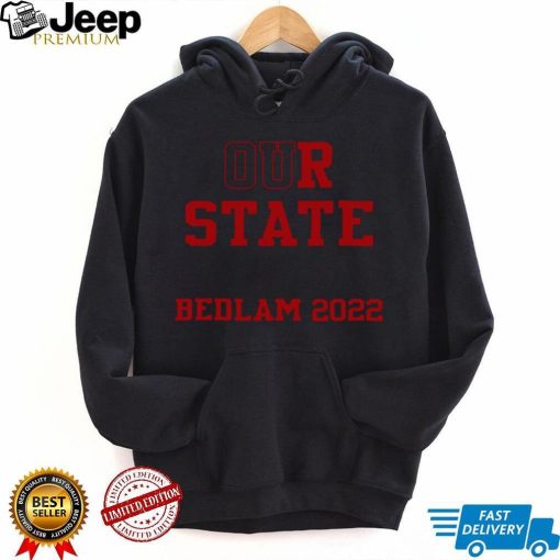 Our State Bedlam 2023 Gabby Gregory logo T shirt