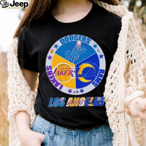 Los Angeles Team Sport Los Angeles Dodgers Los Angeles Lakers And Los Angeles Rams 2023 Shirt