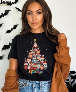 Owl Christmas Tree T Shirt