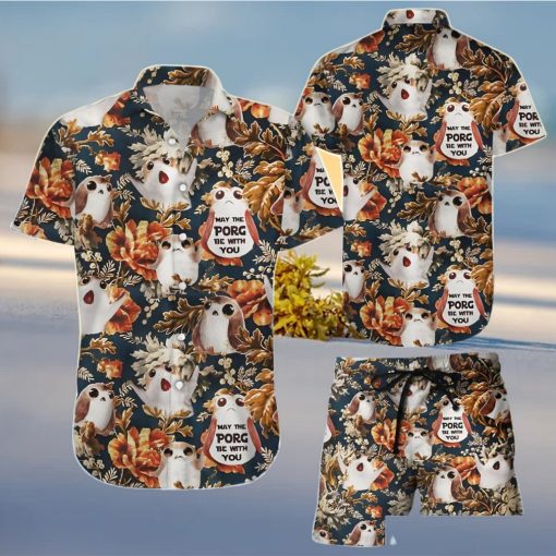 Owl Tropical Summer Hawaiian Shirt And Shorts