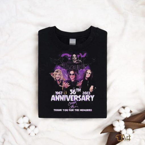 Ozzy Osbourne 1967 – 2023 56Th Anniversary Thank You For The Memories Signature T Shirt