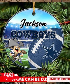 Dallas Cowboys NFL Fans Christmas Ornament Custom Name