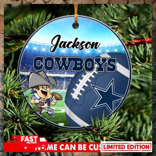 Dallas Cowboys NFL Fans Christmas Ornament Custom Name