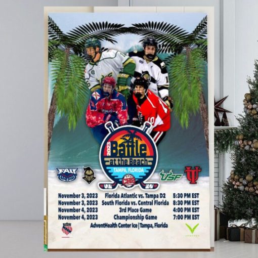 2023 Battle At The Beach At The Adventhealth Center Ice In Tampa Florida Home Decor Poster Canvas