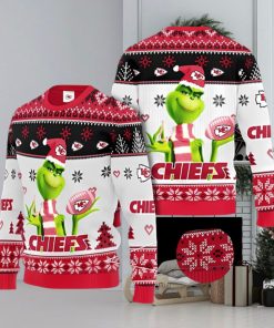 Kansas City Chiefs The Grinch Gift Ugly Christmas Sweater Xmas 3D Printed Christmas Sweater Gift