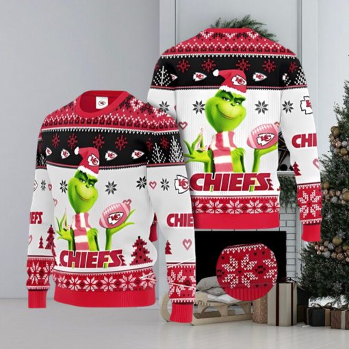 Kansas City Chiefs The Grinch Gift Ugly Christmas Sweater Xmas 3D Printed Christmas Sweater Gift