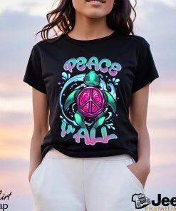 PEACE Y'ALL TURTLE ALL OVER PRINT T SHIRT