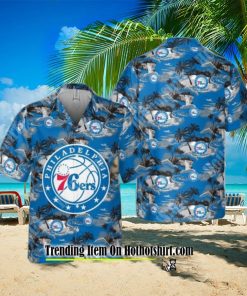 PHILADELPHIA 76ERS TRENDY FOR MEN AND WOMEN GIFT FLORAL ALOHA BEACH HAWAIIAN SHIRT