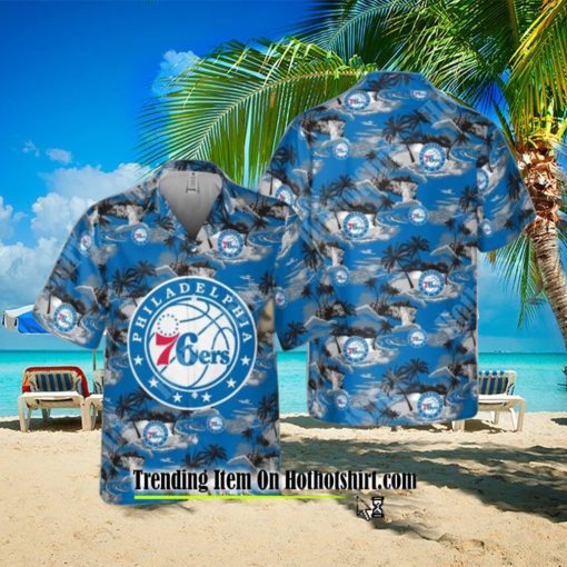 PHILADELPHIA 76ERS TRENDY FOR MEN AND WOMEN GIFT FLORAL ALOHA BEACH HAWAIIAN SHIRT