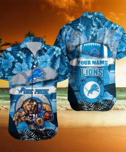 Detroit Lions NFL Hawaiian shirt Custom Name Summer Gift