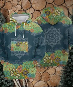 South Dakota Floral Mandala 3D Printed Hoodie