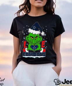 Santa Grinch Love Dallas Cowboys NFL Christmas Shirt