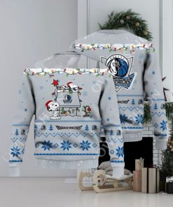 Dallas Mavericks Snoopy Christmas Light Woodstock Ugly Christmas Sweater Jumper