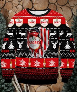 Sagres Beer Ugly Christmas Sweater Xmas 3D Printed Christmas Sweater Gift