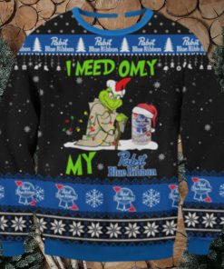 Pabst Blue Ribbon Grinch Need Ugly Sweater