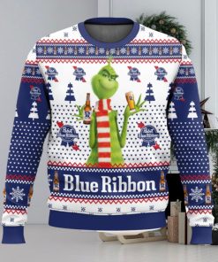 Pabst Blue Ribbon Grinch Ugly Sweater 3D Printed Men And Women Christmas Gift