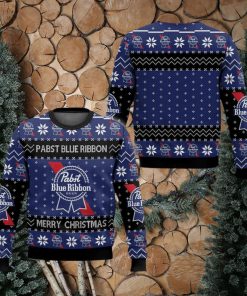 Pabst Blue Ribbon New Christmas Knitted Sweater Gift For Holidays