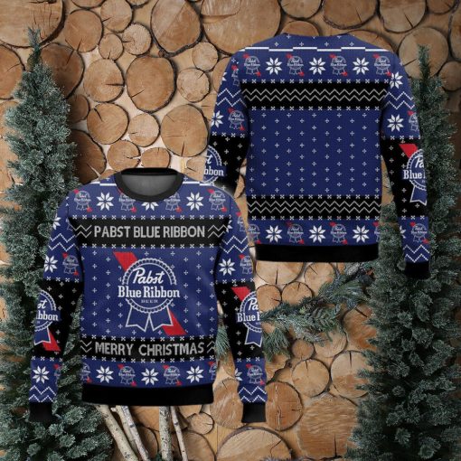 Pabst Blue Ribbon New Christmas Knitted Sweater Gift For Holidays