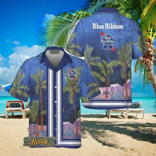 Pabst Blue Ribbon Star Print Bermuda Hawaiian Shirt For Men And Women Gift Hawaiian Beer