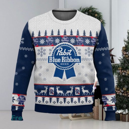 Pabst Blue Ribbon Ugly Christmas Sweater 2023 Christmas Gift For Men And Women