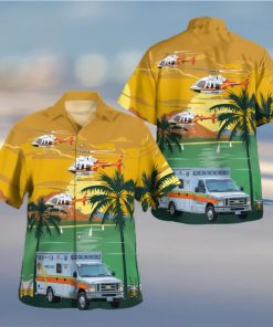 Pafford Emergency Medical Services Bell Jetranger Hawaiian Shirt