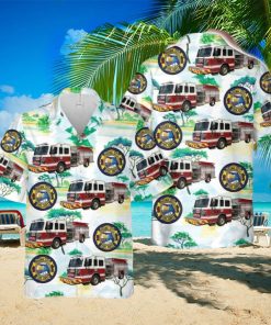 Panama City Fire Department Florida Short Sleeve Aloha Hawaiian Shirt