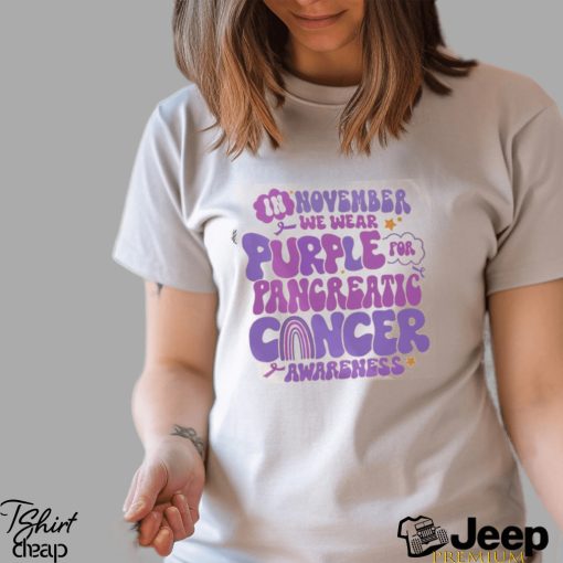 Pancreatic Cancer Support Shirts, Diabetes Awareness Tee, Purple Ribbon T Shirt