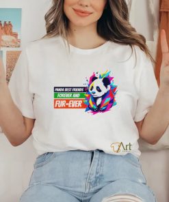 Panda best friends forever and fur ever colorful art shirt