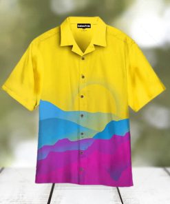 Pans Pride Sunrise Purple And Yellow Hawaiian Shirt