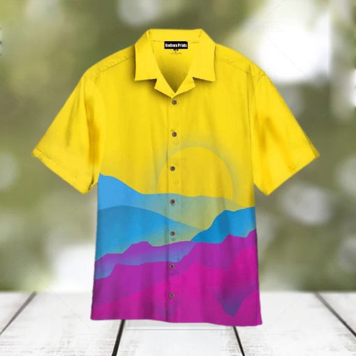 Pans Pride Sunrise Purple And Yellow Hawaiian Shirt