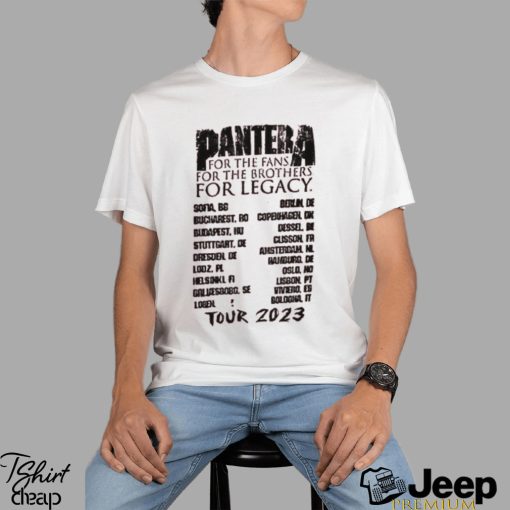 Pantera Cowboys From Hell 2023 Tour Merch, Pantera For The Fans For The Brothers For Legacy Tour 2023 Shirt, Pantera Tour 2023 Shirt