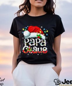 Papa Claus T shirt, Papa Claus Cute Christmas Lights Pajama Family Matching Shirt