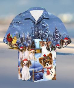 Papillon Festive Season Aloha Shirt, Santa Claus Hawaiian Shirt