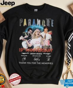 Paramore 19th Anniversary 2004 2023 Thank You For The Memories signatures shirt