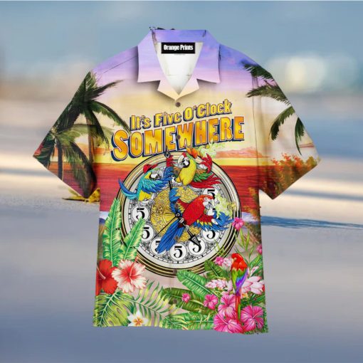 Parrot It’s 5 O’clock Somewhere Hawaiian Shirt