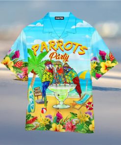 Parrots Party Drink Cocktail Hawaiian Shirt For Men