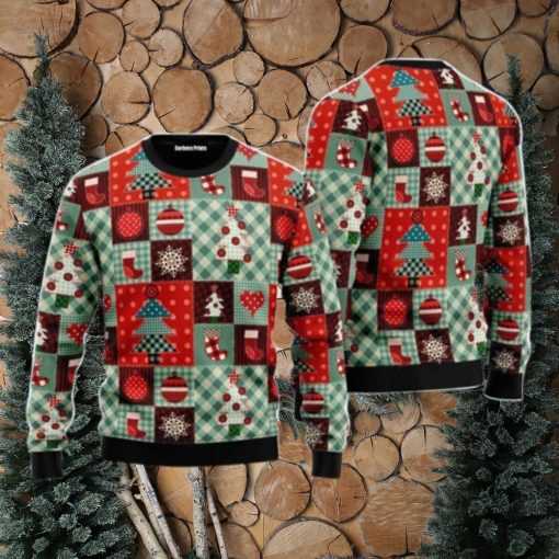 Patchwork Xmas Pattern Christmas Unisex Ugly Sweater Special Gift For Men Women