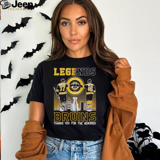 Patrice Bergeron and David Krejci Legends Bruins thanks you for the memories shirt