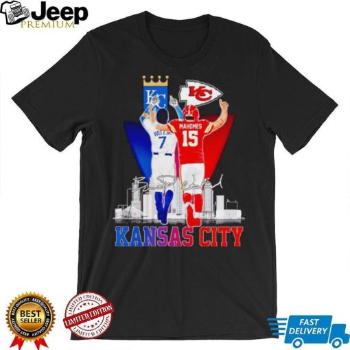 Patrick Mahomes and Bobby Witt Jr. Kansas City signatures shirt