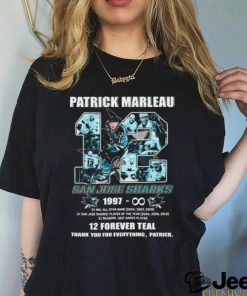 Patrick Marleau 12 San Jose Sharks 12 Forever Teal Thank You For Everything Shirt