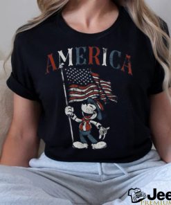 Patriotic America Mickey Mouse With Flag Shirt Happy 4Th Of July Disney Independence Day Outfits Walt Disney World Trip shirt